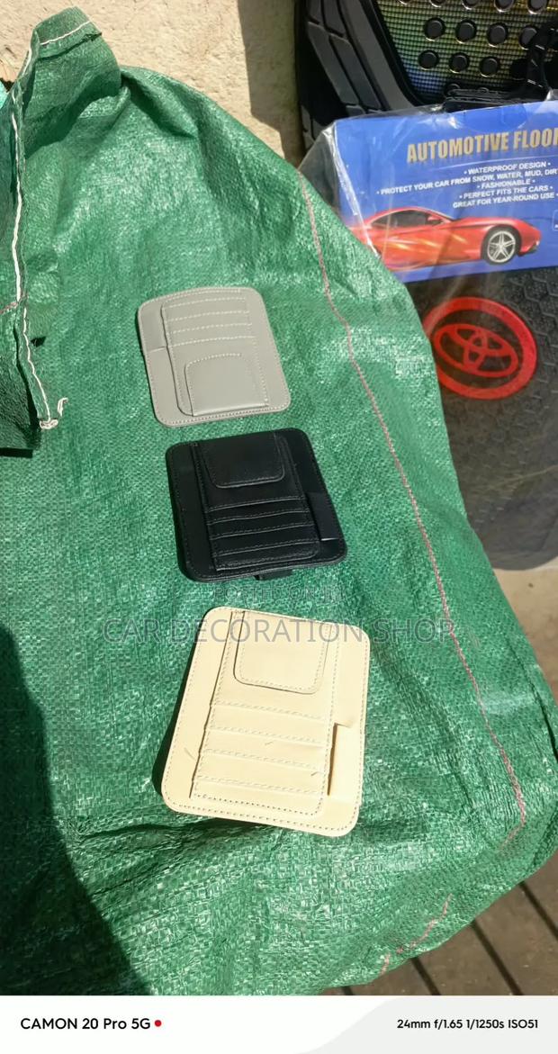 Sun Visor Card Holder With Multiple Pockets in Different Colors - main view