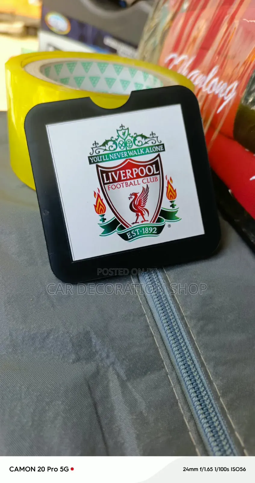 Liverpool Branded Front Windshield Insurance Display Documents Holder