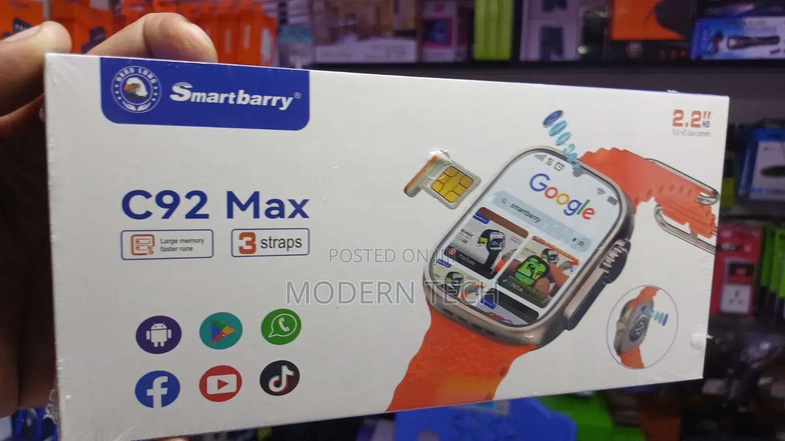 SmartBarry C92 Max 4G SIM Android Smart Watch