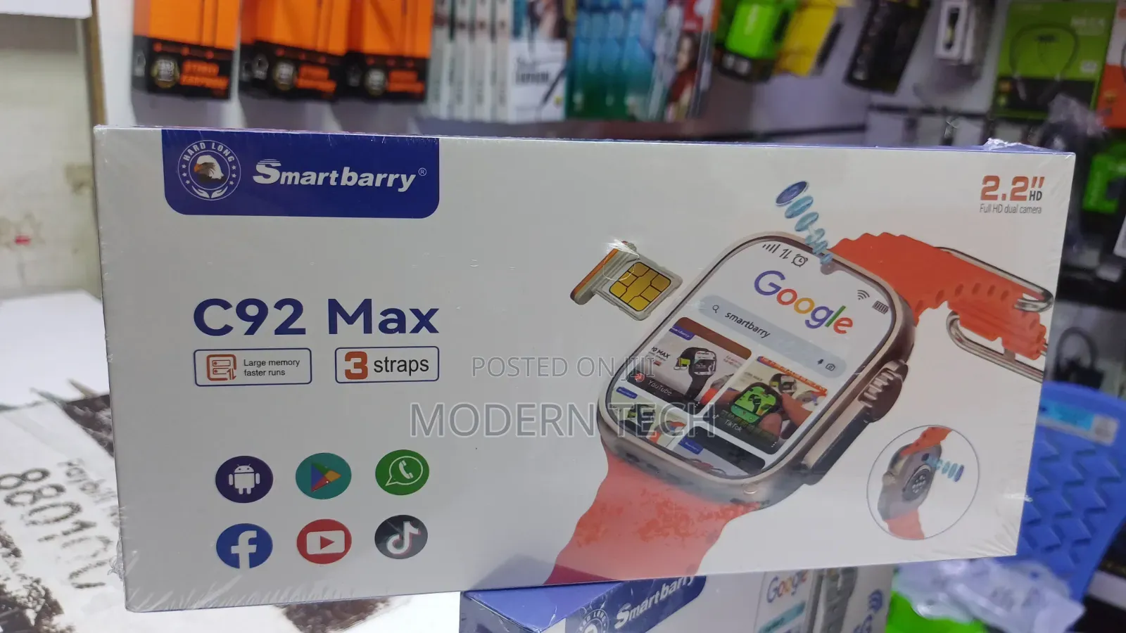 SmartBarry C92 4G SIM Smartwatch With Dual Camera