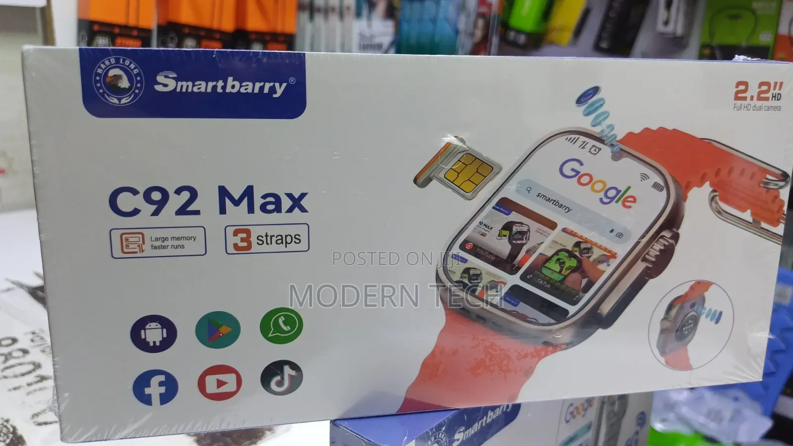 SmartBarry C92 4G SIM Smartwatch With Dual Camera