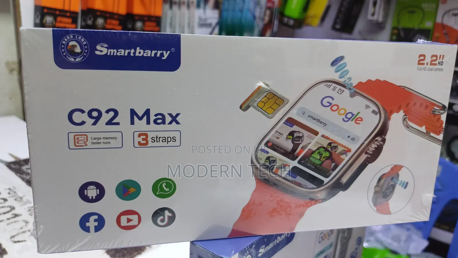 SmartBarry C92 Max Android Smartwatch With SIM Card