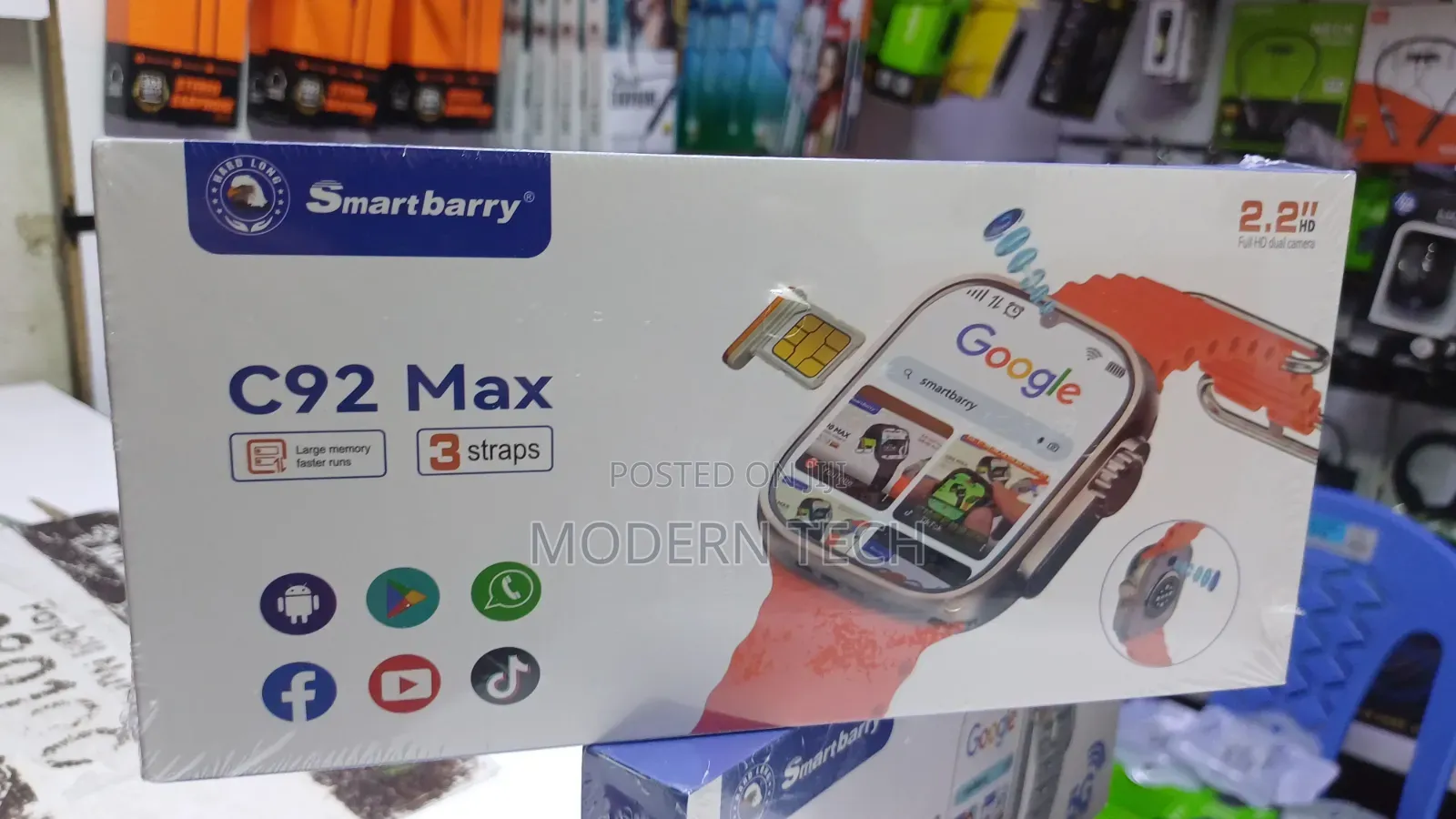 SmartBarry C92 Max Android Smartwatch With SIM Card