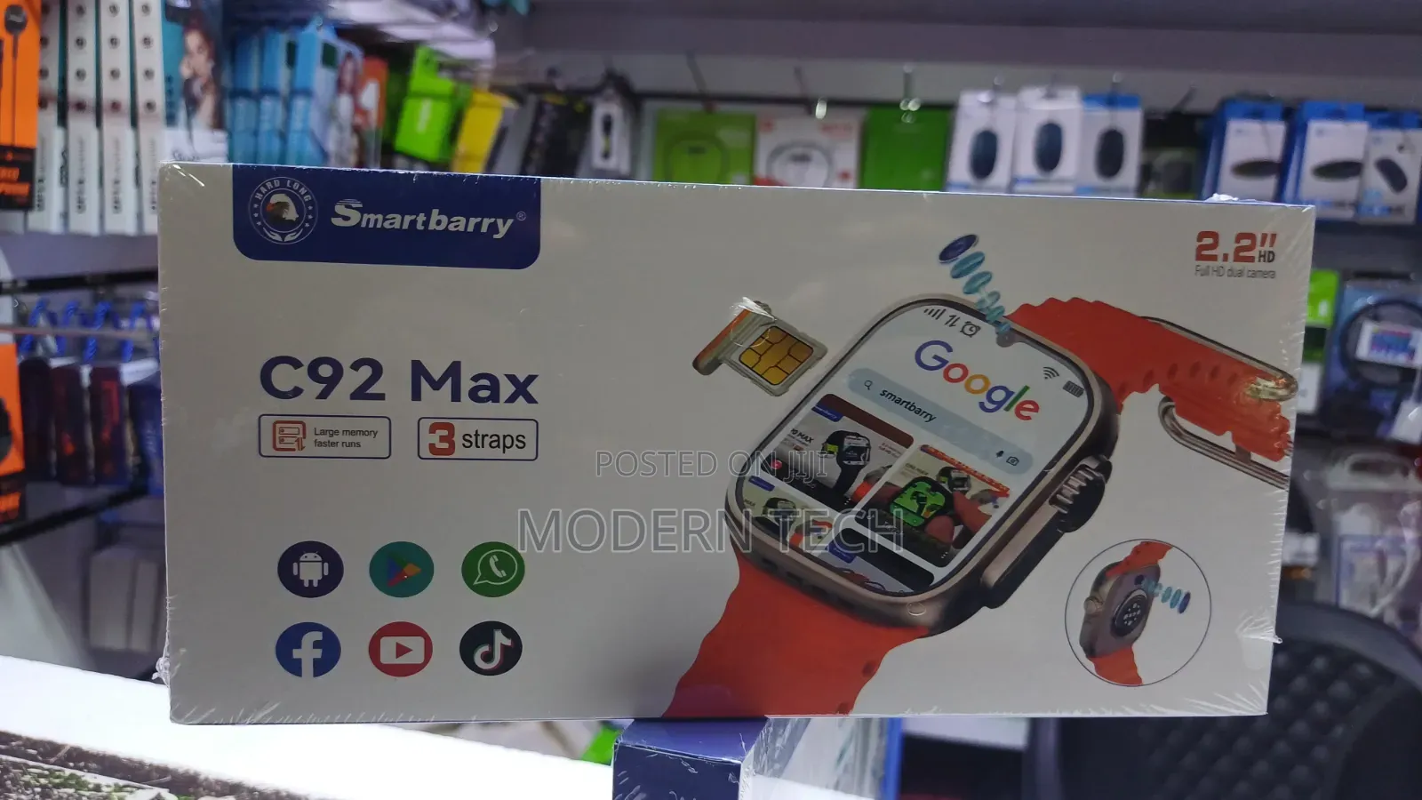 SmartBarry C92 Max Full Touch 4G Android Smart Watch With Simcard