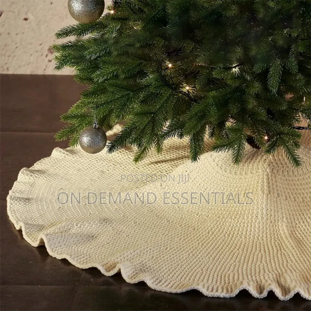 Christmas Knitted Tree Skirt Knitted Christmas Tree Apron