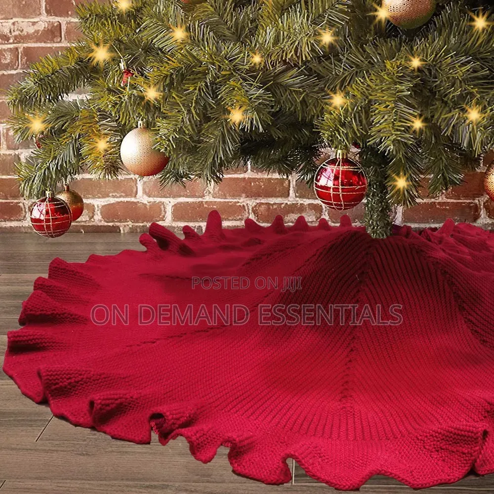 Christmas Knitted Tree Skirt Knitted Christmas Tree Apron