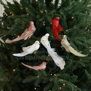 Colorful Foam Christmas Birds Ornament Birds Artificial Bird Pendant