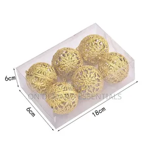 *6Pcs 6CM Christmas Balls Christmas Tree Ornaments Hanging Xmas