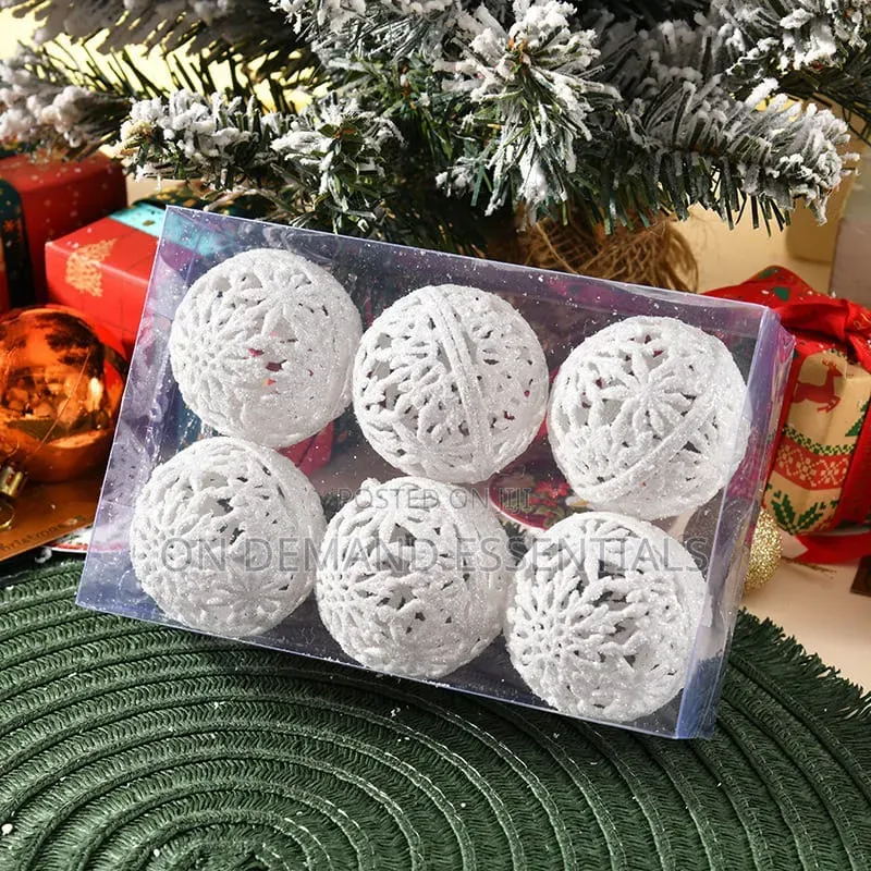 *6Pcs 6CM Christmas Balls Christmas Tree Ornaments Hanging Xmas
