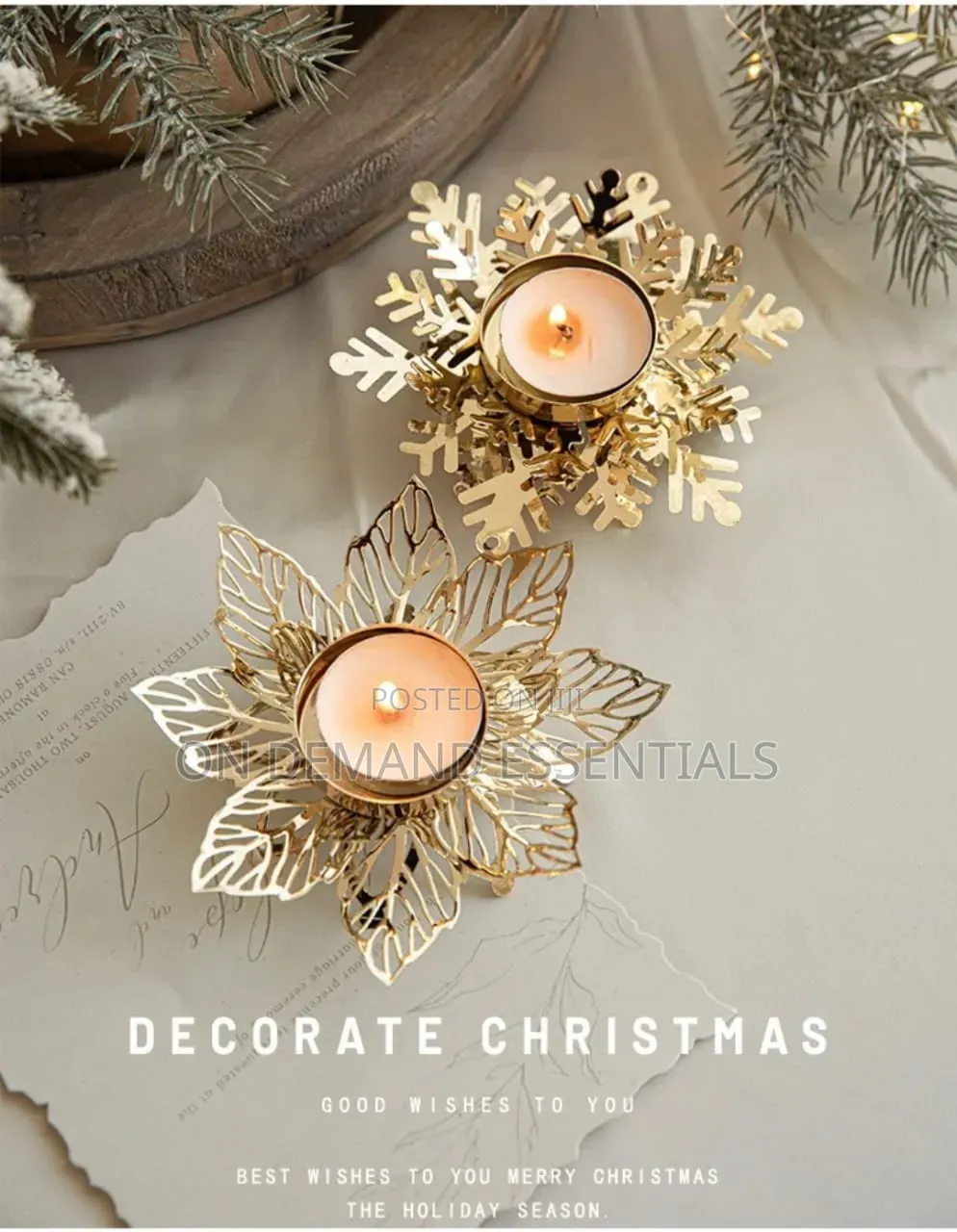 Decorations for Christmas Versatile Holiday Candle Holder
