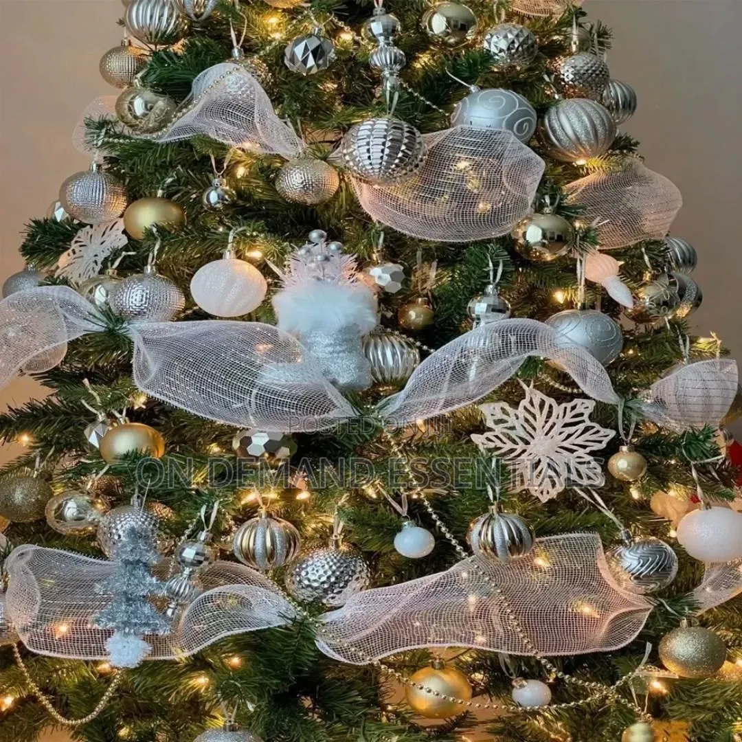 53cm 10 Yards Mesh Ribbon DIY Xmas Tree Glitter Mesh Roll