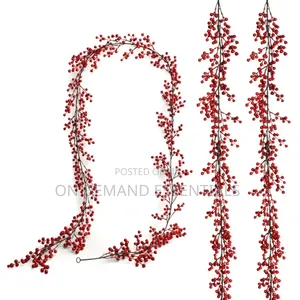 Artificial Red Berry Plants Christmas Garland