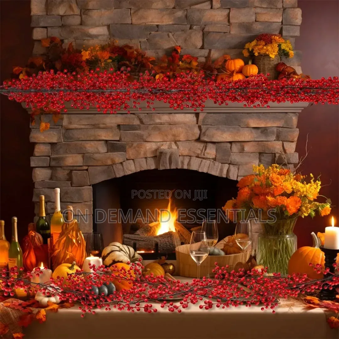Artificial Red Berry Plants Christmas Garland