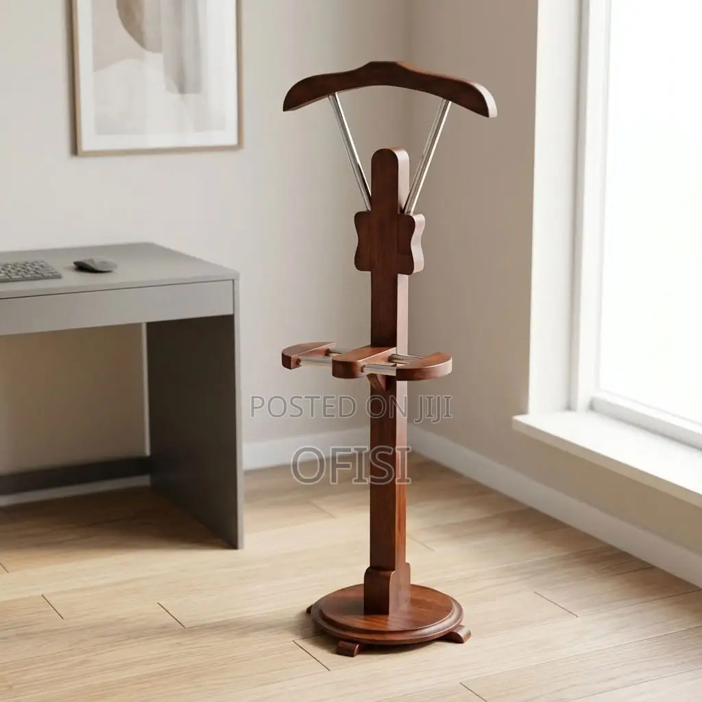 Coat Hanger; Executive Mahogany Coat Rack