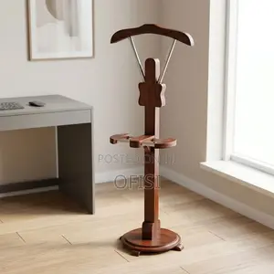 Coat Hanger; Executive Mahogany Coat Rack