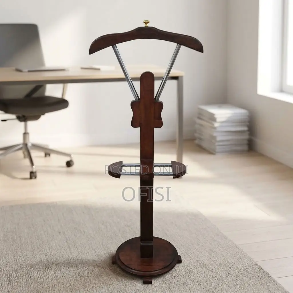 Coat Hanger; Executive Mahogany Coat Rack