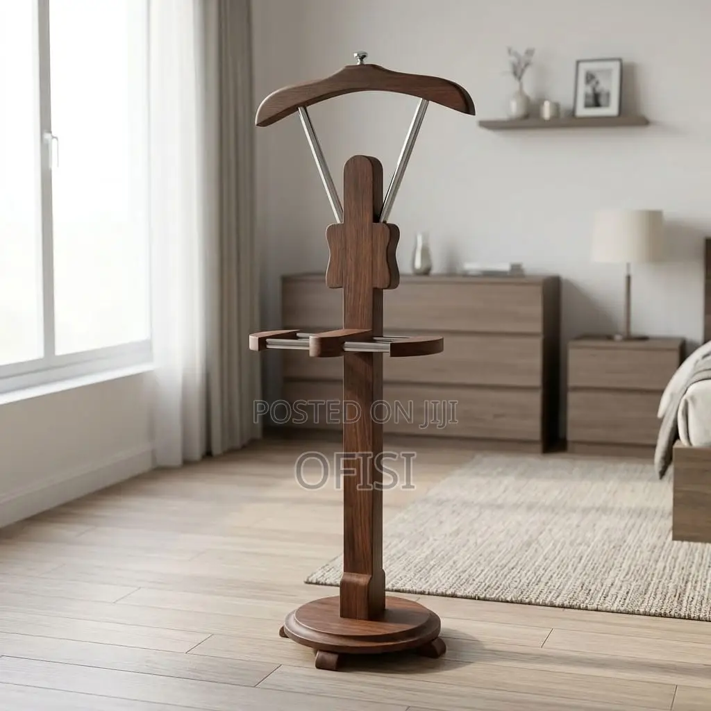 Coat Hanger; Executive Mahogany Coat Rack