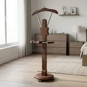 Coat Hanger; Executive Mahogany Coat Rack