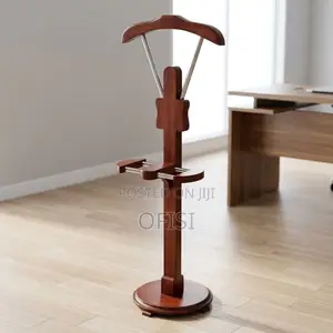 Coat Hanger; Executive Mahogany Coat Rack
