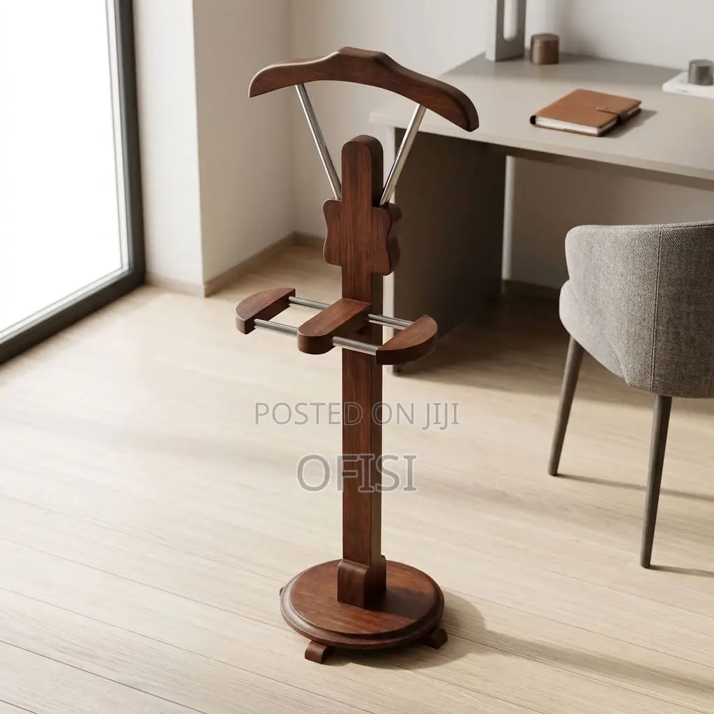 Coat Hanger; Executive Mahogany Coat Rack