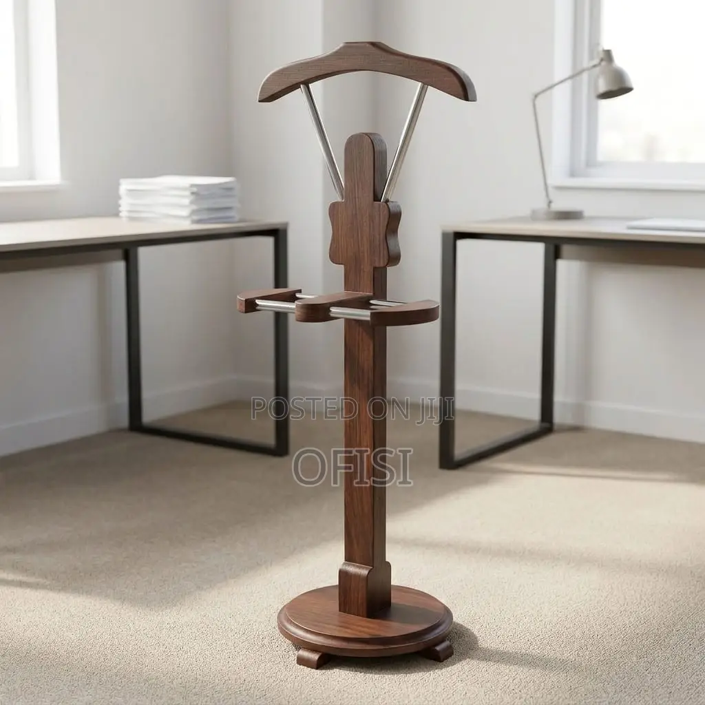 Coat Hanger; Executive Mahogany Coat Rack