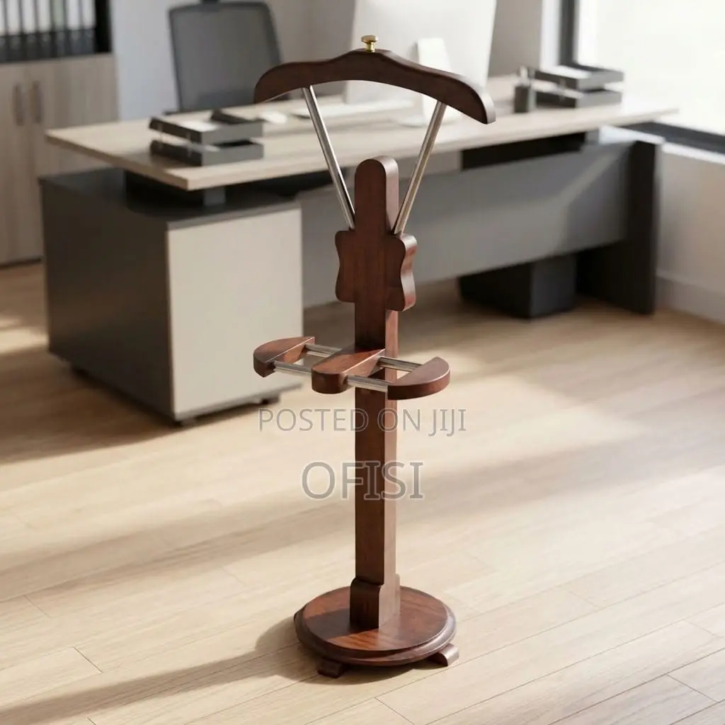 Coat Hanger; Executive Mahogany Coat Rack