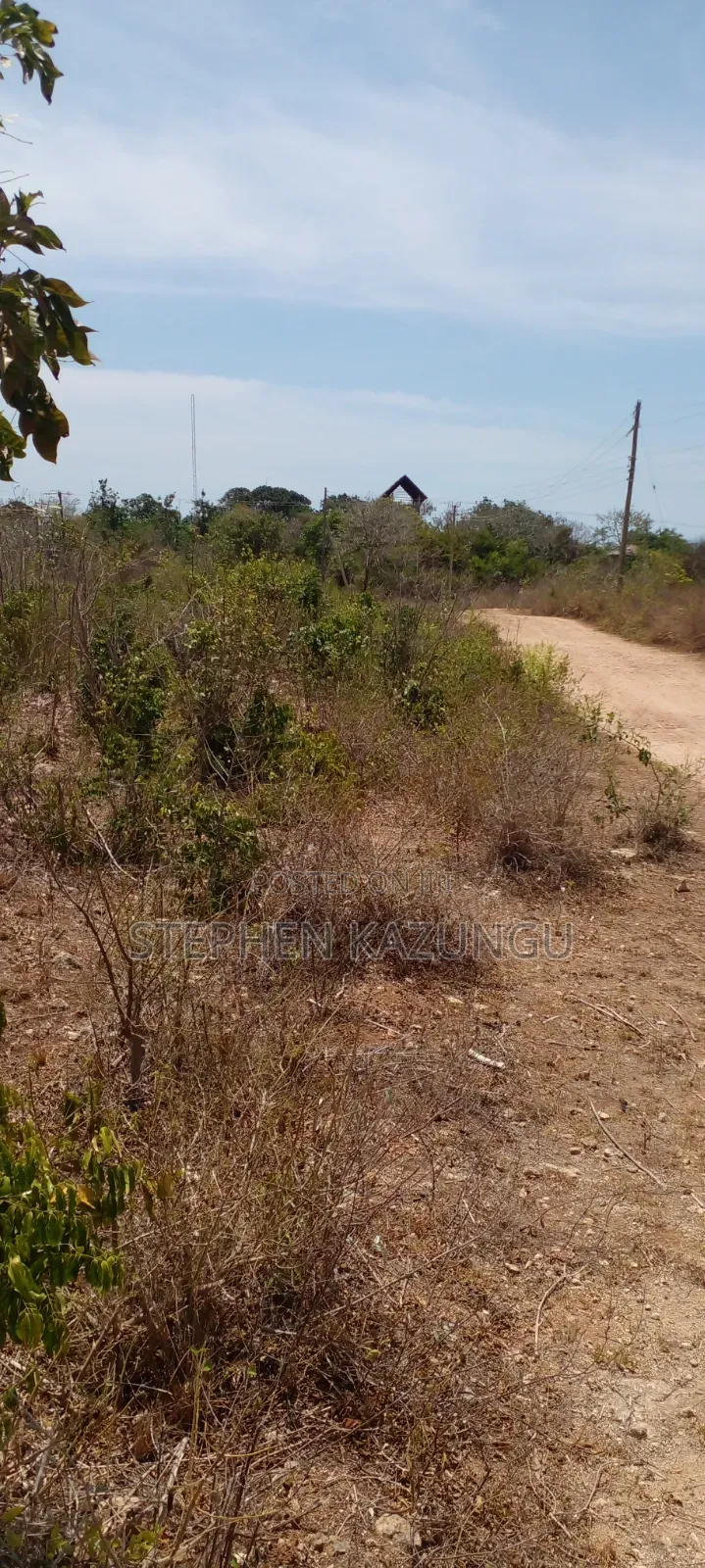 Galu Beach's High-End 1 Acre Plot Close to the White Sandy Beach.