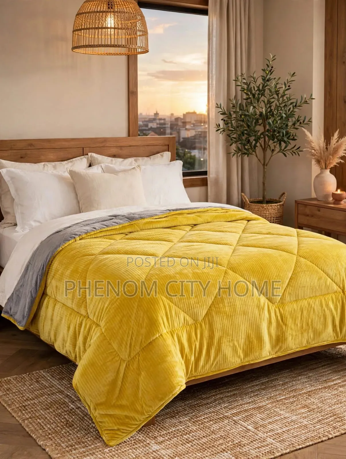 Yellow Single Velvet Duvets