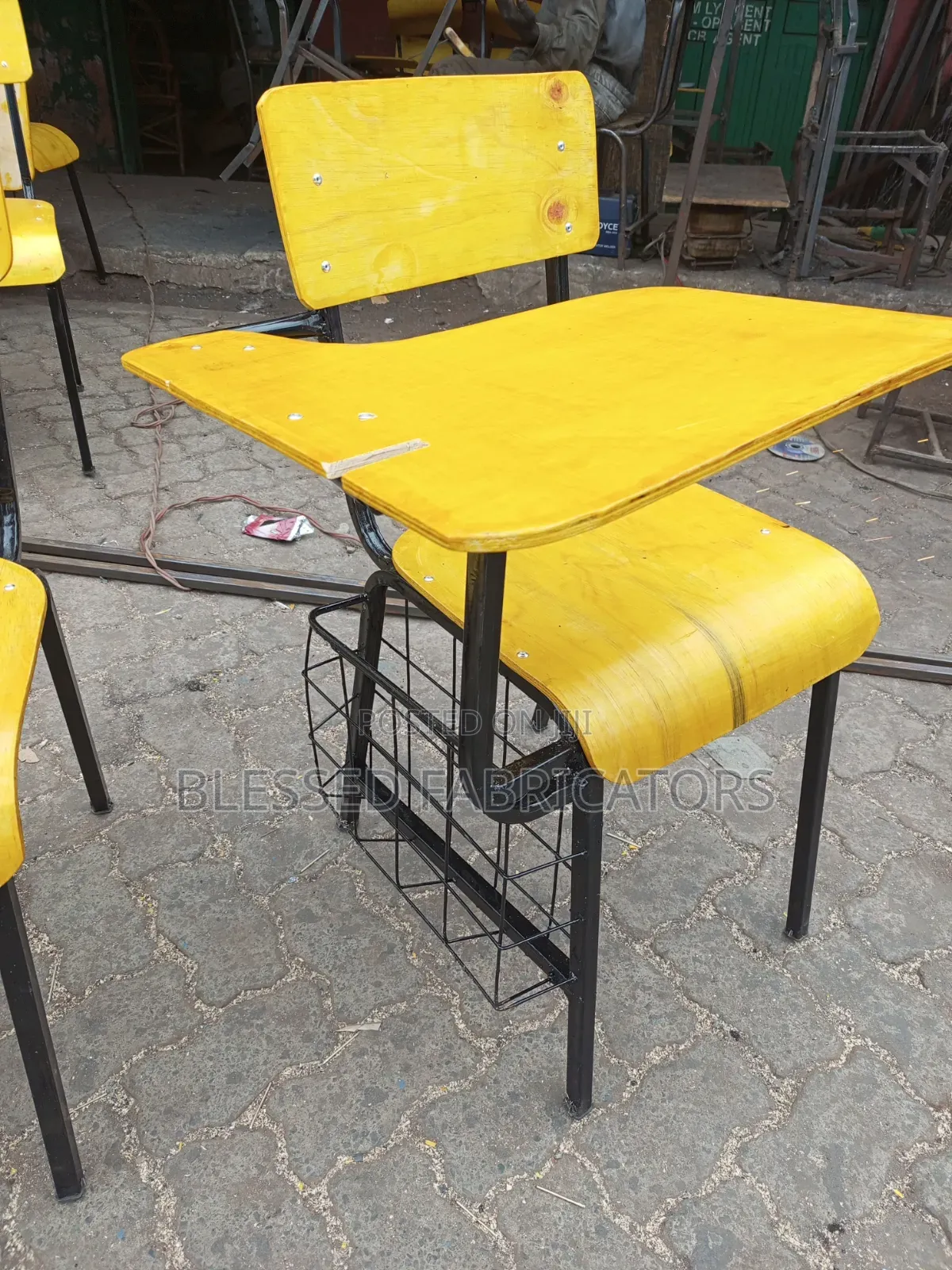 College Chair With Side Basket