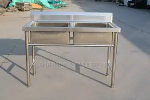 2 Compartment Stainless Steel Sink or a Double-Basin Commercial Sink