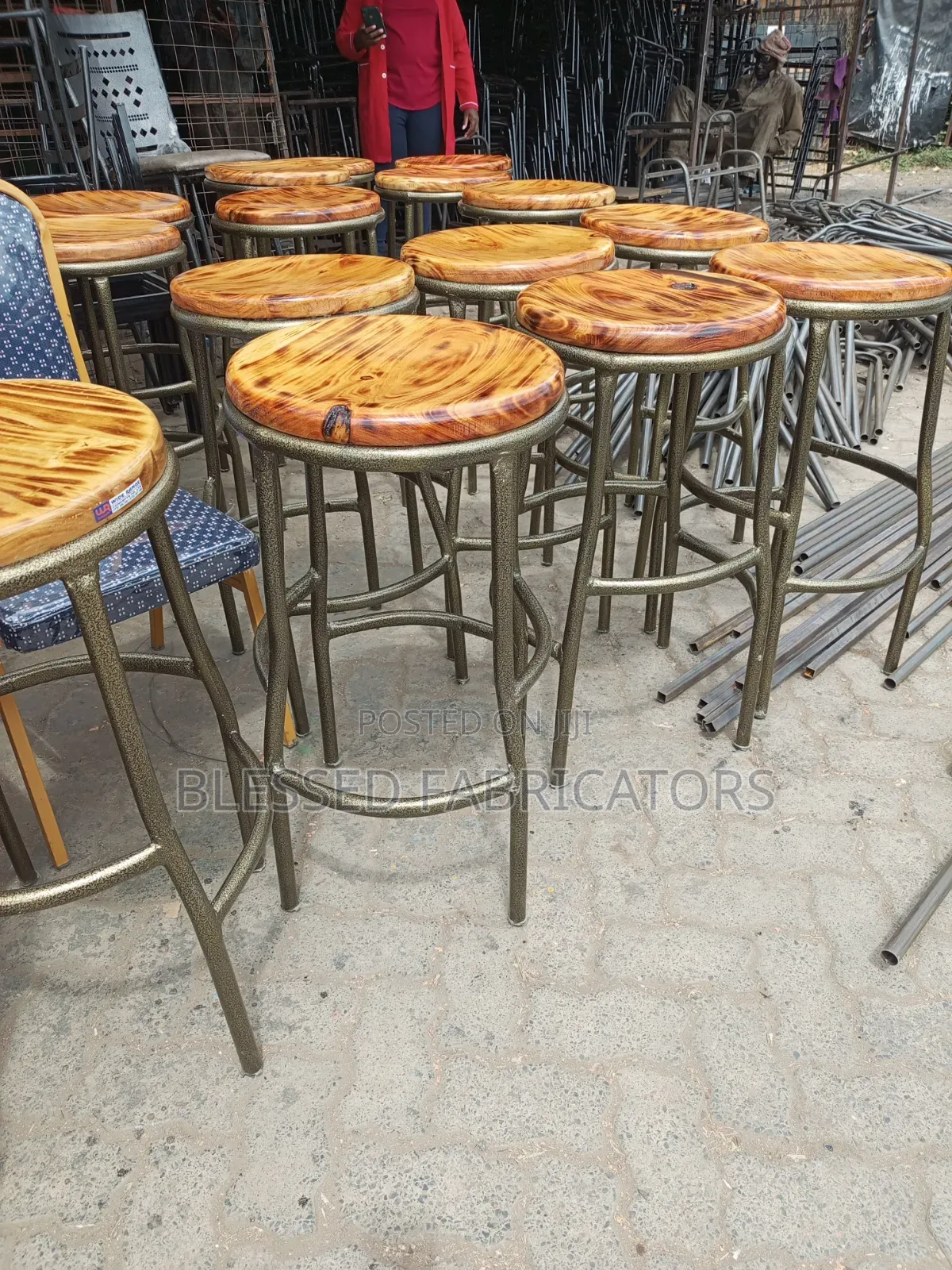 Mahogany Wood Stool