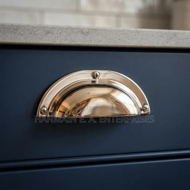 Brass Half Moon Drawer Handle - thumbnail 2