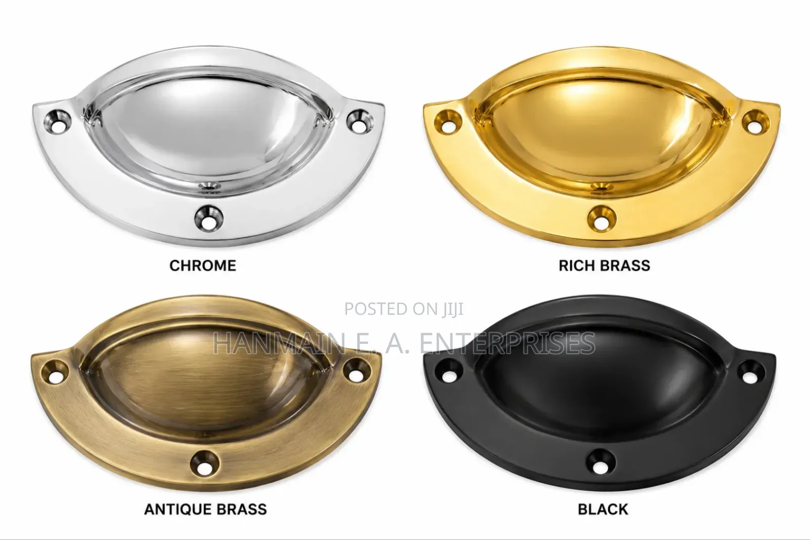Brass Half Moon Drawer Handle