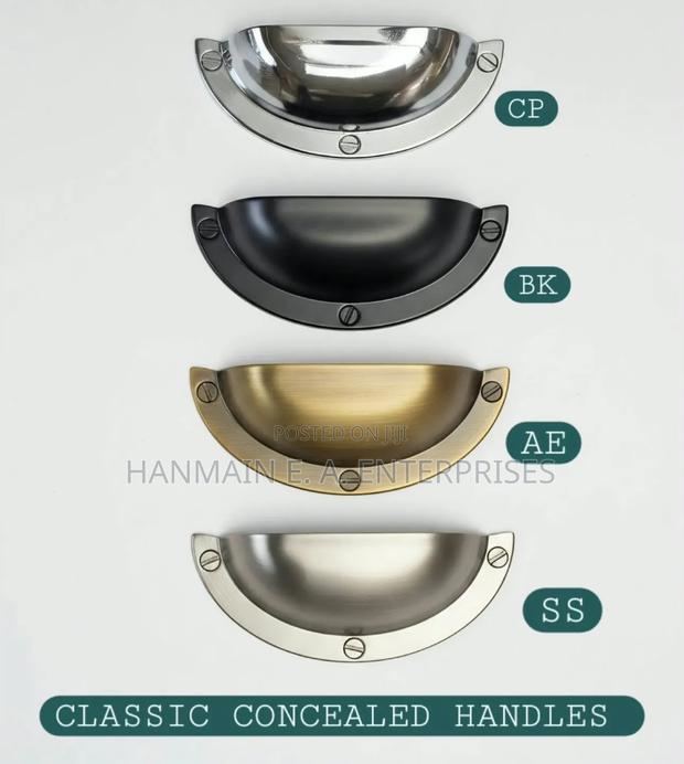 Brass Half Moon Drawer Handle - main view