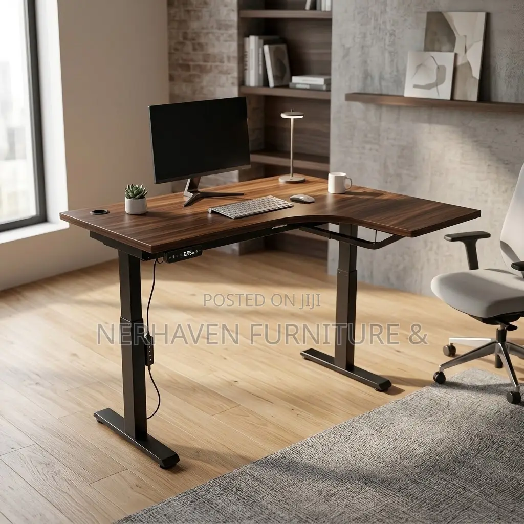 L Shape Adjustable Electric Desk – Height Adjustable Workstation