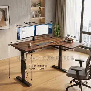 L Shape Adjustable Electric Desk – Height Adjustable Workstation