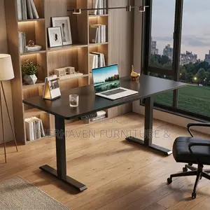 1.2m Black Electric Standing Desk – Height Adjustable Office Desk