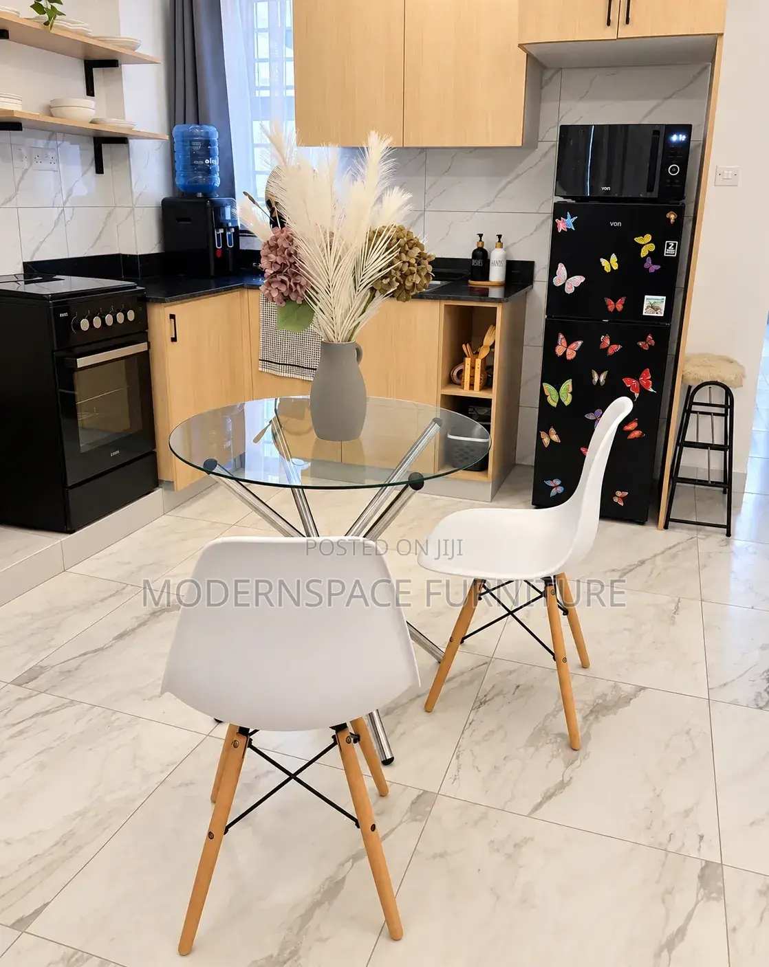 2-Seater Glass Dining Table