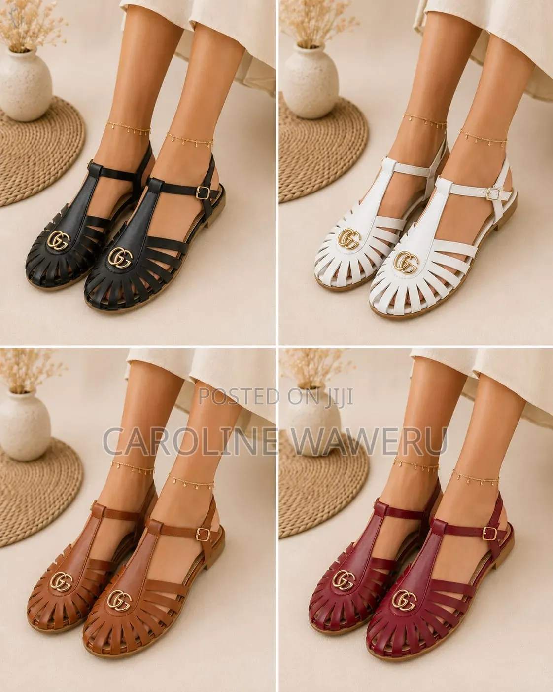Leather Quality Open Shoes