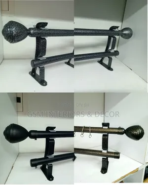 Jua Kali Curtain Rods Multicolour, Powdered and Non Extendable