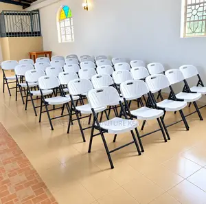 Conference Folding Chairs - White Plastic Chairs