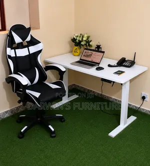 Adjustable Electric Standing Table and a Gaming Chair
