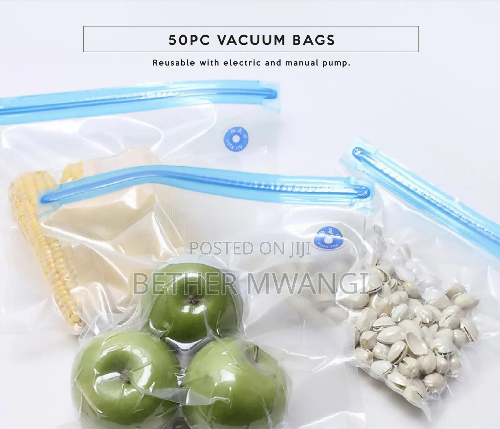 Premium 50pc Vacuum Storage Bag Kit With Electric Pump in Kenya