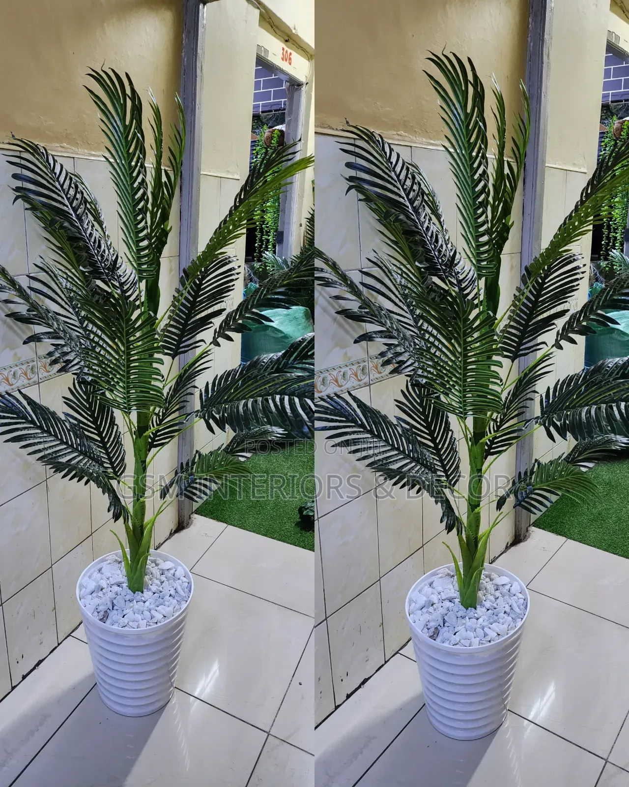 Artificial Palm Plants With Dark Green Leaves 1.5m