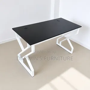 Metallic Table White Grey