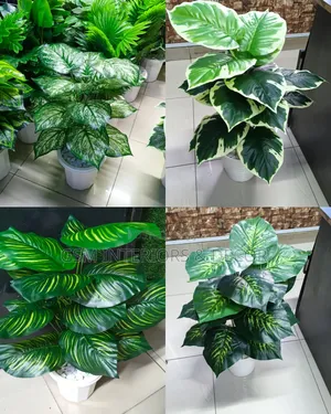 Artificial Potted Plants for Indoor Decorations 1.2m With Round Vases