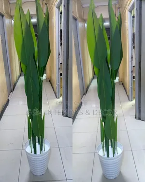 Artificial Green Banana Plants With Bird of Paradise 1.85m