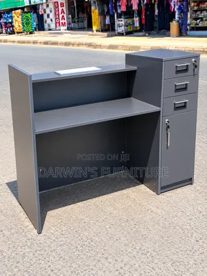 Grey Receptionist Desk