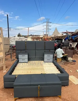 5 by 6 Dark Grey Bed