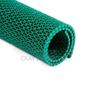 Designed to Help Reduce Unwanted Slipping Green Perforated PVC Mats